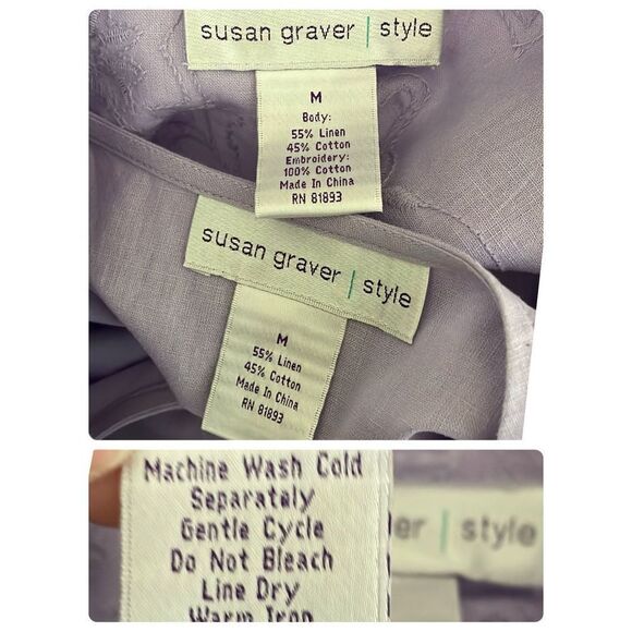 Pastel Purple Linen Blend 2 Piece Tank and Tunic Set M - Picture 8 of 11